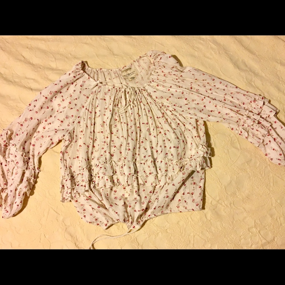 Flower adjustable blouse